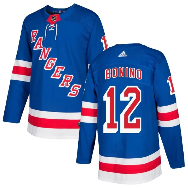 Adidas Nick Bonino New York Rangers Authentic Home Jersey - Royal Blue