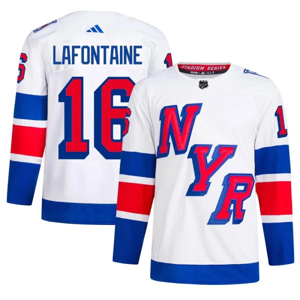 Adidas Pat Lafontaine New York Rangers Authentic 2024 Stadium Series Primegreen Jersey - White