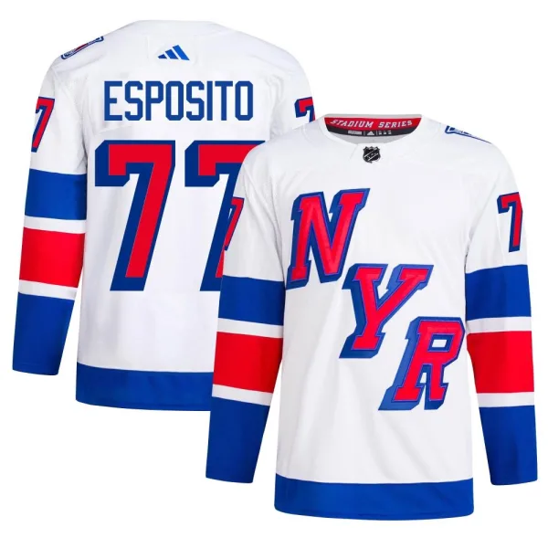Adidas Phil Esposito New York Rangers Authentic 2024 Stadium Series Primegreen Jersey - White