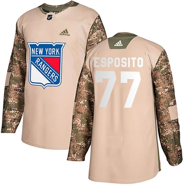 Adidas Phil Esposito New York Rangers Authentic Veterans Day Practice Jersey - Camo