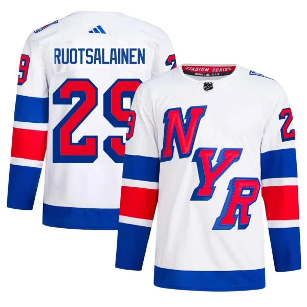 Adidas Reijo Ruotsalainen New York Rangers Authentic 2024 Stadium Series Primegreen Jersey - White
