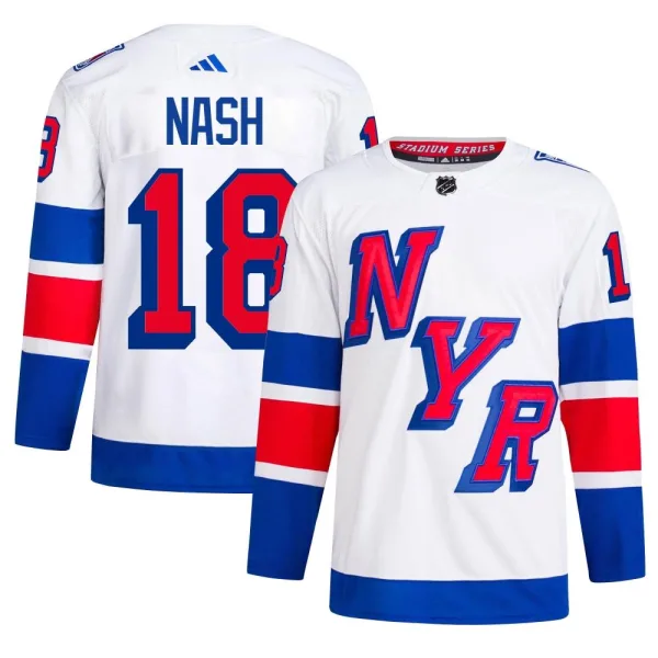 Adidas Riley Nash New York Rangers Authentic 2024 Stadium Series Primegreen Jersey - White