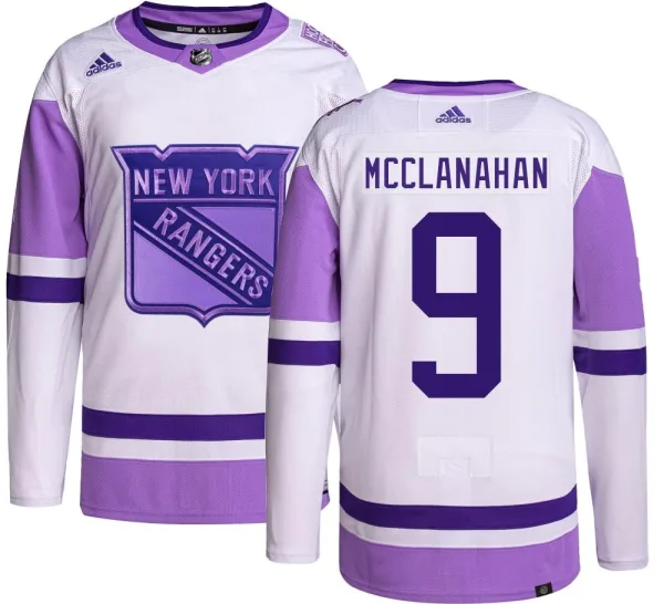 Adidas Rob Mcclanahan New York Rangers Authentic Hockey Fights Cancer Jersey -