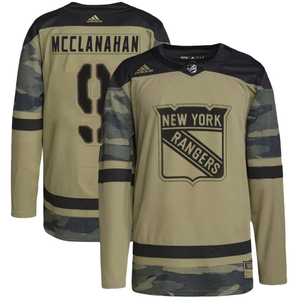 Adidas Rob Mcclanahan New York Rangers Youth Authentic Military Appreciation Practice Jersey - Camo