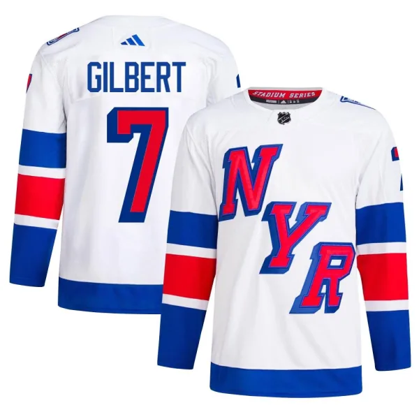Adidas Rod Gilbert New York Rangers Authentic 2024 Stadium Series Primegreen Jersey - White