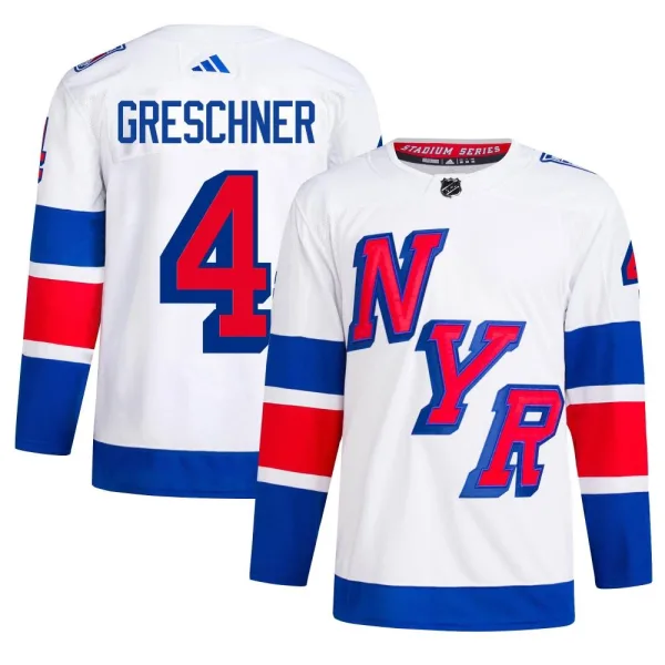 Adidas Ron Greschner New York Rangers Authentic 2024 Stadium Series Primegreen Jersey - White