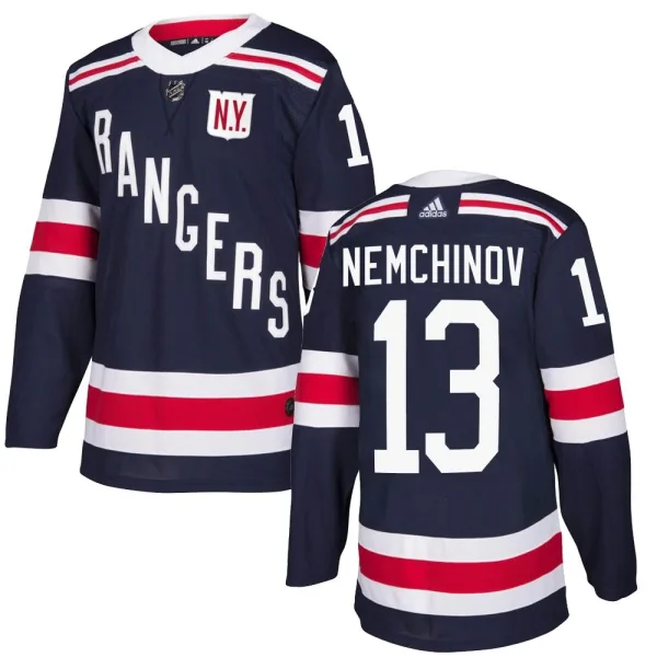 Adidas Sergei Nemchinov New York Rangers Authentic 2018 Winter Classic Home Jersey - Navy Blue