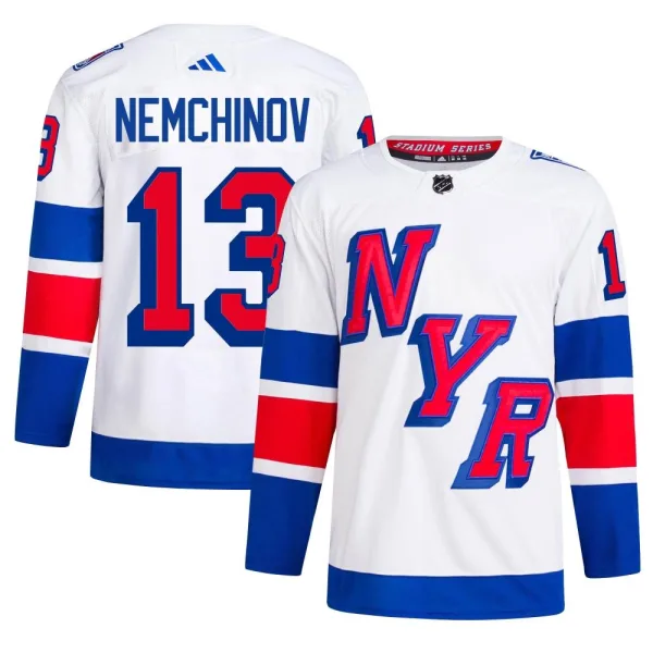 Adidas Sergei Nemchinov New York Rangers Authentic 2024 Stadium Series Primegreen Jersey - White