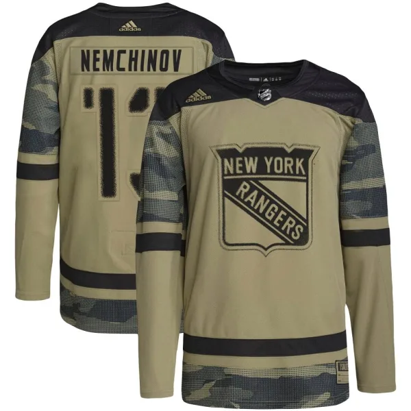 Adidas Sergei Nemchinov New York Rangers Youth Authentic Military Appreciation Practice Jersey - Camo