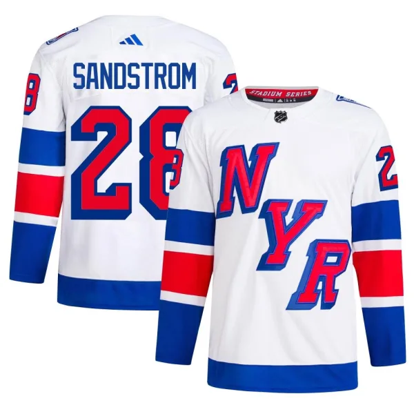 Adidas Tomas Sandstrom New York Rangers Authentic 2024 Stadium Series Primegreen Jersey - White