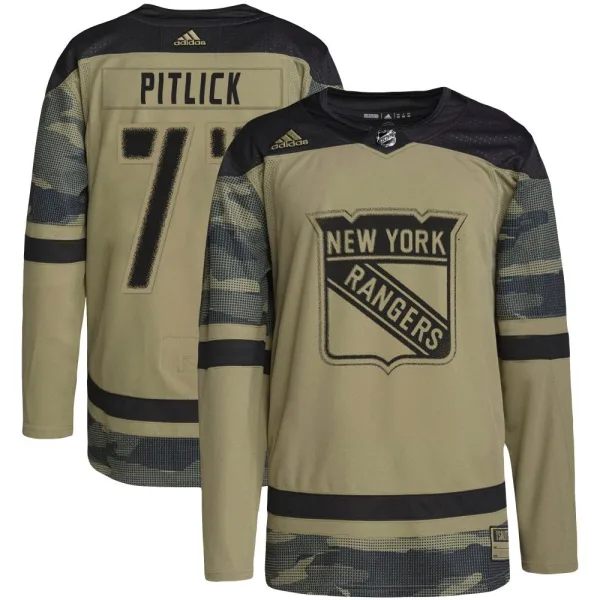 Adidas Tyler Pitlick New York Rangers Youth Authentic Military Appreciation Practice Jersey - Camo