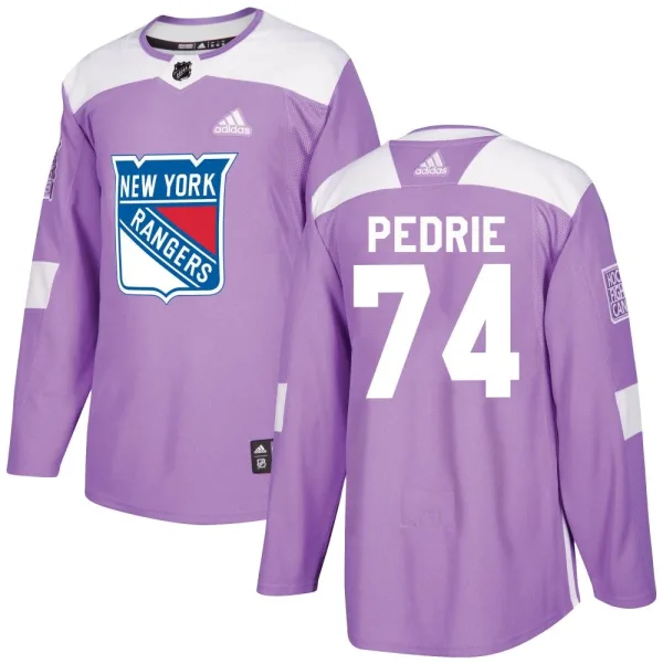 Adidas Vince Pedrie New York Rangers Authentic Fights Cancer Practice Jersey - Purple