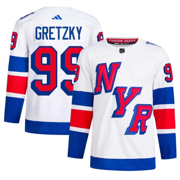 Adidas Wayne Gretzky New York Rangers Authentic 2024 Stadium Series Primegreen Jersey - White