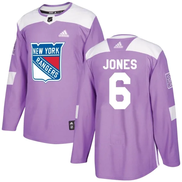 Adidas Zac Jones New York Rangers Authentic Fights Cancer Practice Jersey - Purple