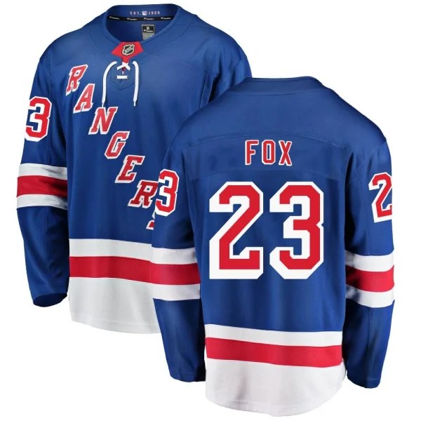 Fanatics Branded Adam Fox New York Rangers Breakaway Home Jersey - Blue