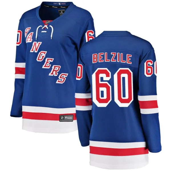 Fanatics Branded Alex Belzile New York Rangers Women's Breakaway Home Jersey - Blue