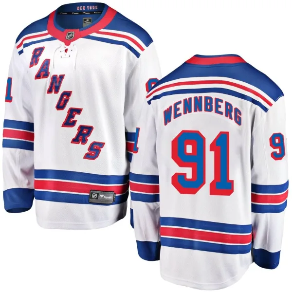 Fanatics Branded Alex Wennberg New York Rangers Breakaway Away Jersey - White