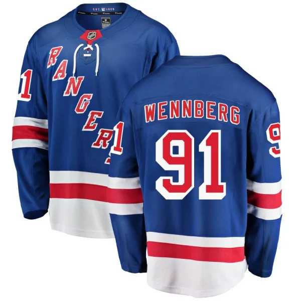 Fanatics Branded Alex Wennberg New York Rangers Breakaway Home Jersey - Blue