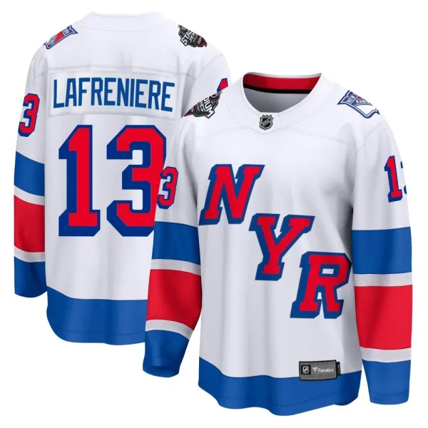 Fanatics Branded Alexis Lafreniere New York Rangers Breakaway 2024 Stadium Series Jersey - White