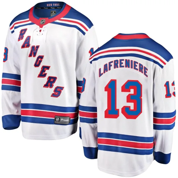 Fanatics Branded Alexis Lafreniere New York Rangers Breakaway Away Jersey - White