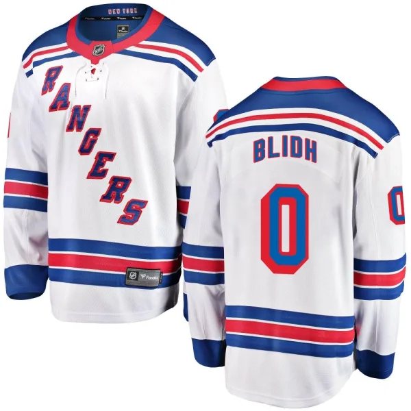 Fanatics Branded Anton Blidh New York Rangers Breakaway Away Jersey - White