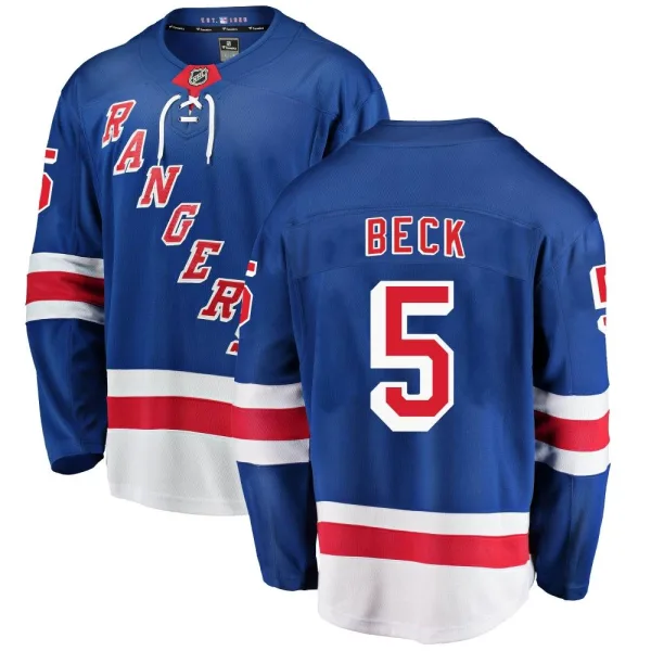 Fanatics Branded Barry Beck New York Rangers Breakaway Home Jersey - Blue