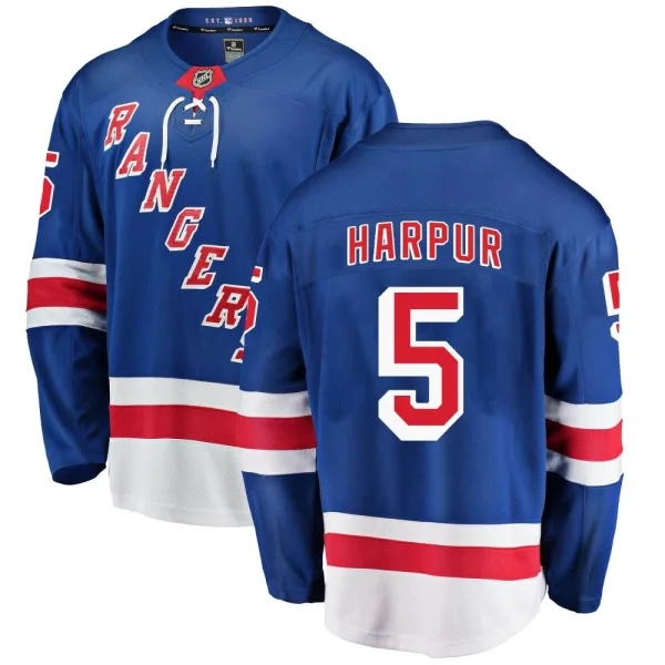 Fanatics Branded Ben Harpur New York Rangers Breakaway Home Jersey - Blue