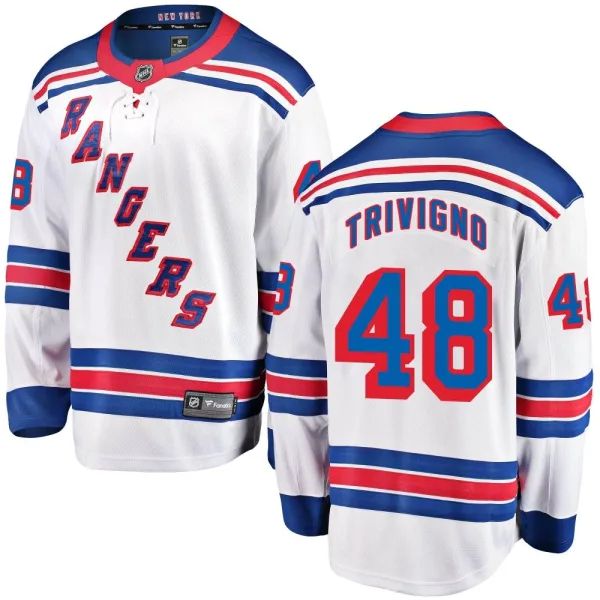 Fanatics Branded Bobby Trivigno New York Rangers Breakaway Away Jersey - White