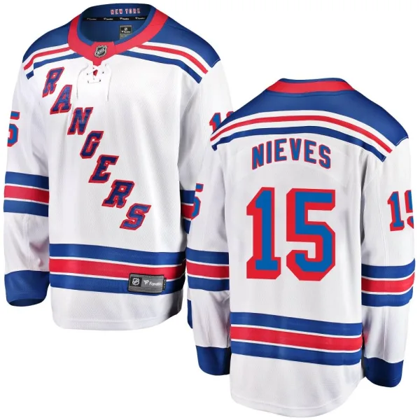 Fanatics Branded Boo Nieves New York Rangers Breakaway Away Jersey - White