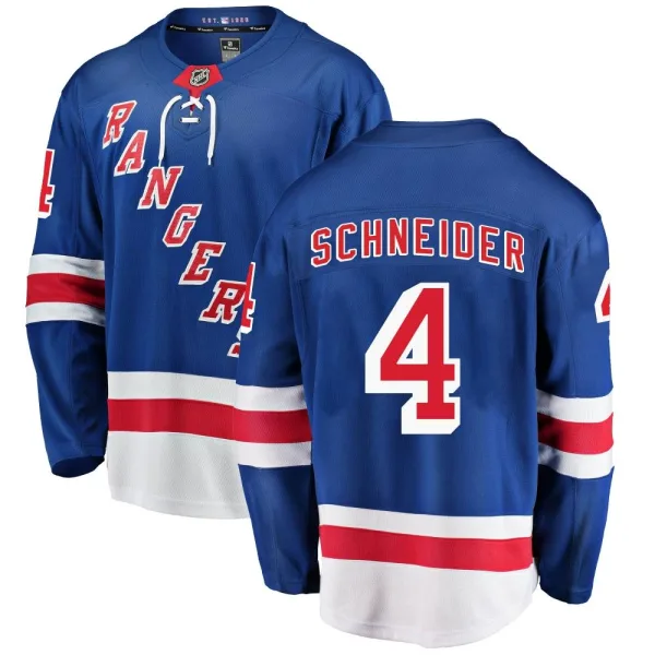 Fanatics Branded Braden Schneider New York Rangers Breakaway Home Jersey - Blue