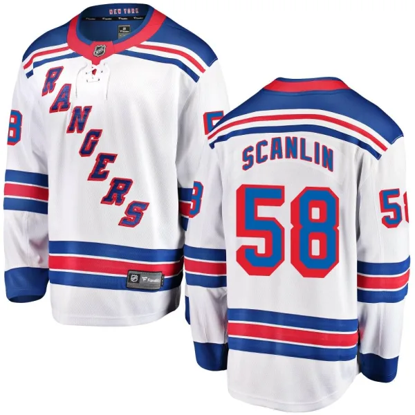 Fanatics Branded Brandon Scanlin New York Rangers Breakaway Away Jersey - White