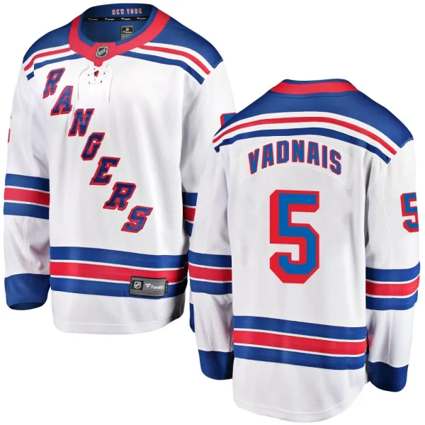 Fanatics Branded Carol Vadnais New York Rangers Breakaway Away Jersey - White