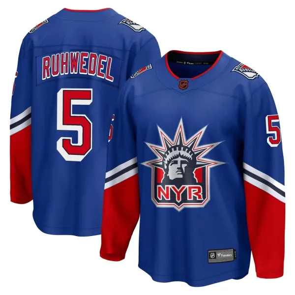 Fanatics Branded Chad Ruhwedel New York Rangers Breakaway Special Edition 2.0 Jersey - Royal