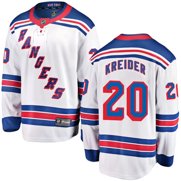 Fanatics Branded Chris Kreider New York Rangers Breakaway Away Jersey - White