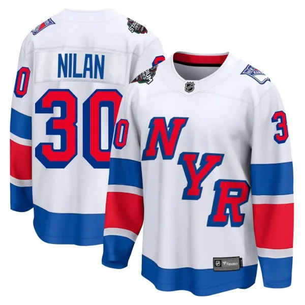 Fanatics Branded Chris Nilan New York Rangers Breakaway 2024 Stadium Series Jersey - White
