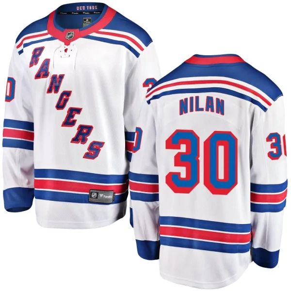 Fanatics Branded Chris Nilan New York Rangers Breakaway Away Jersey - White