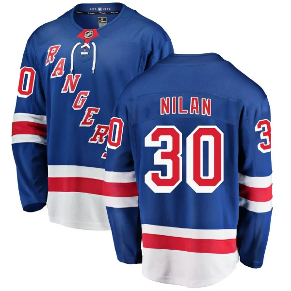 Fanatics Branded Chris Nilan New York Rangers Breakaway Home Jersey - Blue
