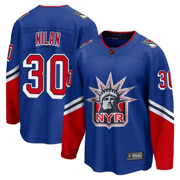 Fanatics Branded Chris Nilan New York Rangers Breakaway Special Edition 2.0 Jersey - Royal