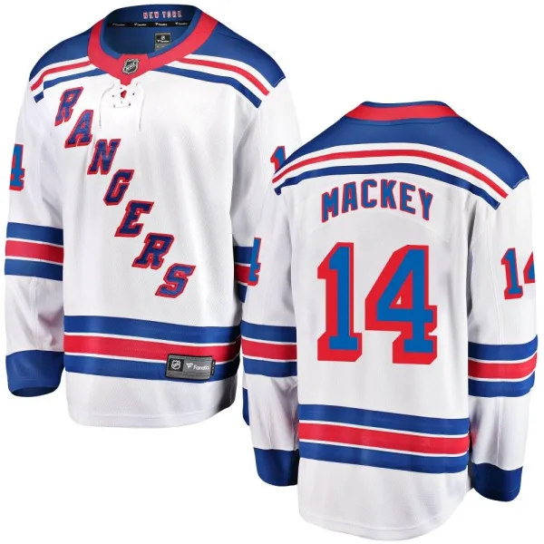 Fanatics Branded Connor Mackey New York Rangers Breakaway Away Jersey - White