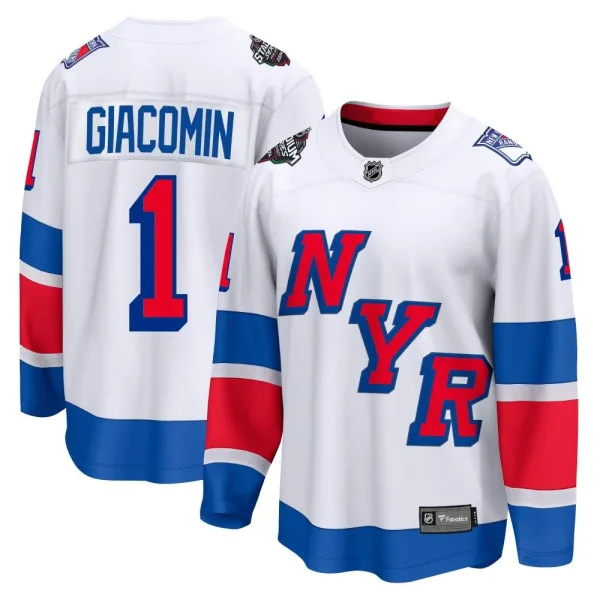 Fanatics Branded Eddie Giacomin New York Rangers Breakaway 2024 Stadium Series Jersey - White