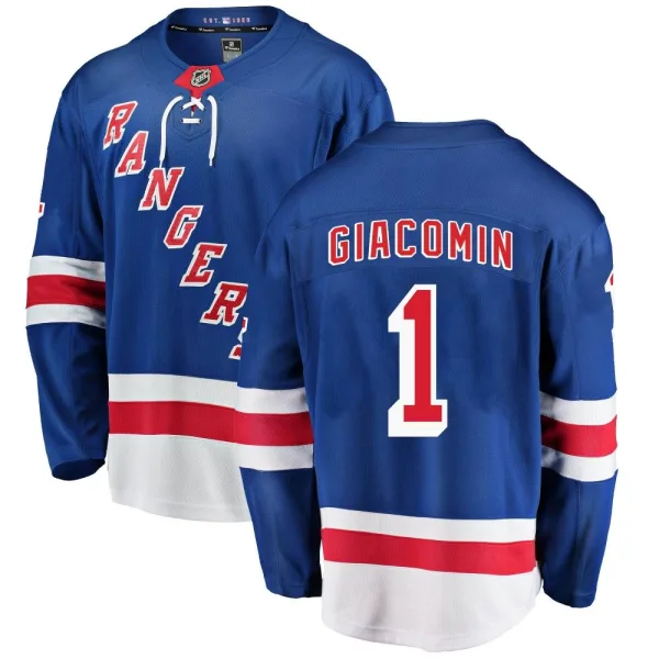 Fanatics Branded Eddie Giacomin New York Rangers Breakaway Home Jersey - Blue