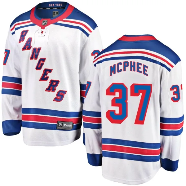 Fanatics Branded George Mcphee New York Rangers Breakaway Away Jersey - White