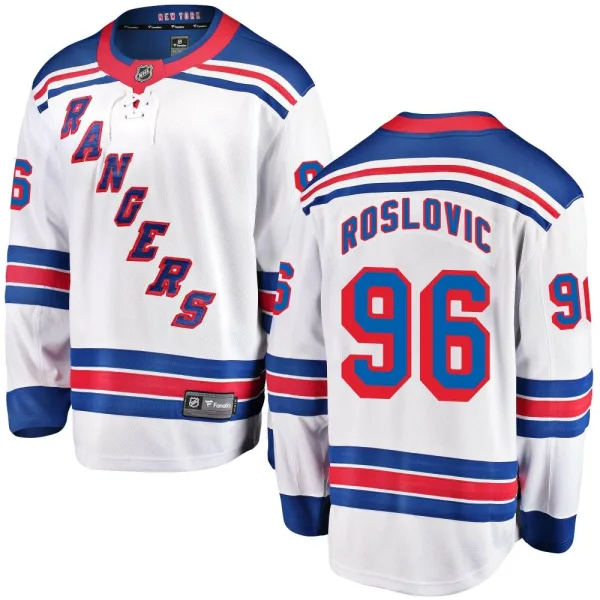 Fanatics Branded Jack Roslovic New York Rangers Breakaway Away Jersey - White