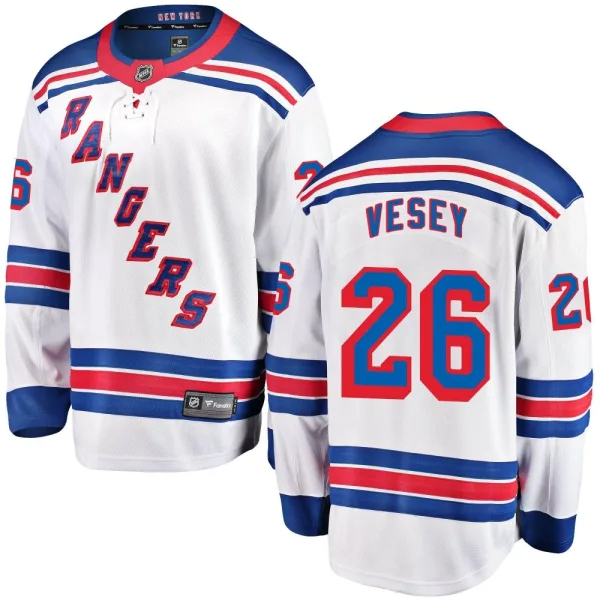 Fanatics Branded Jimmy Vesey New York Rangers Breakaway Away Jersey - White
