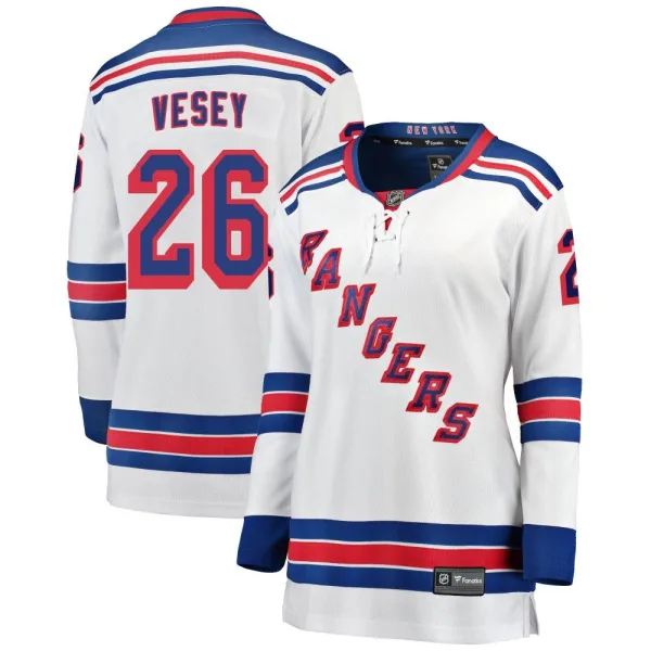 Fanatics Branded Jimmy Vesey New York Rangers Women's Breakaway Away Jersey - White
