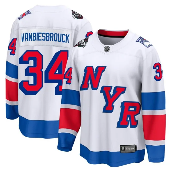 Fanatics Branded John Vanbiesbrouck New York Rangers Breakaway 2024 Stadium Series Jersey - White