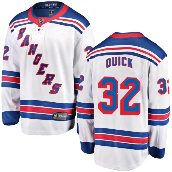 Fanatics Branded Jonathan Quick New York Rangers Breakaway Away Jersey - White