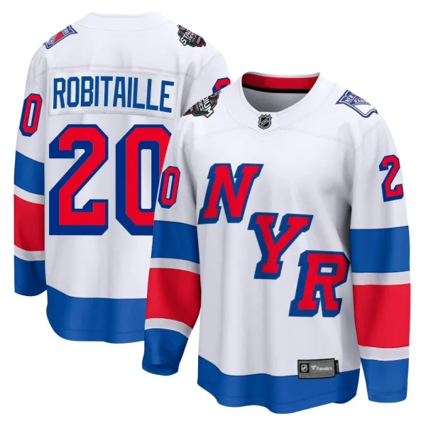 Fanatics Branded Luc Robitaille New York Rangers Breakaway 2024 Stadium Series Jersey - White