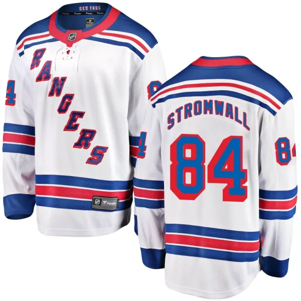 Fanatics Branded Malte Stromwall New York Rangers Youth Breakaway Away Jersey - White