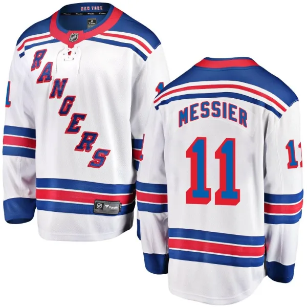 Fanatics Branded Mark Messier New York Rangers Breakaway Away Jersey - White